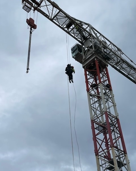 Tower crane evac terex