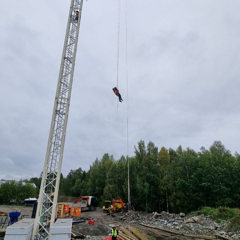 Evakuering fra tårnkran